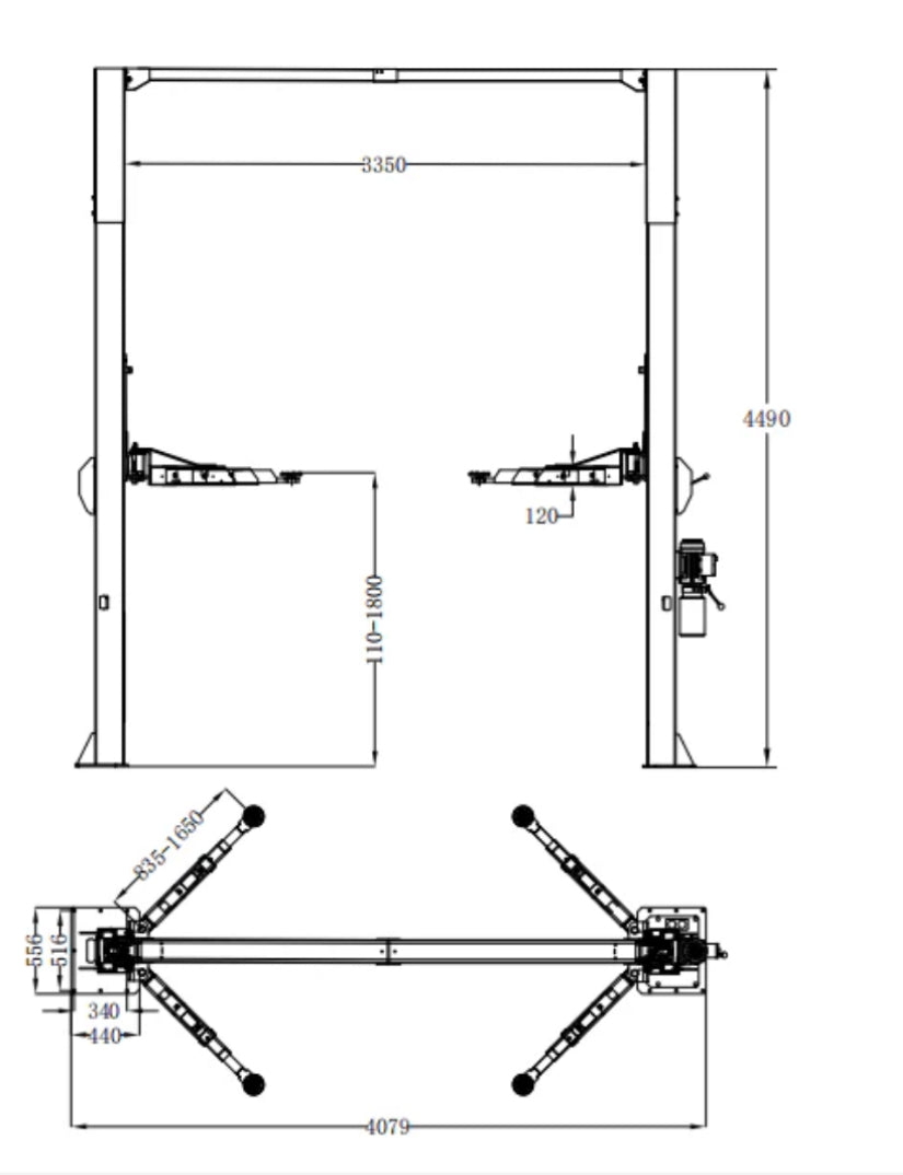 Katool KT-M150D 15,000 lbs Two Post Lift