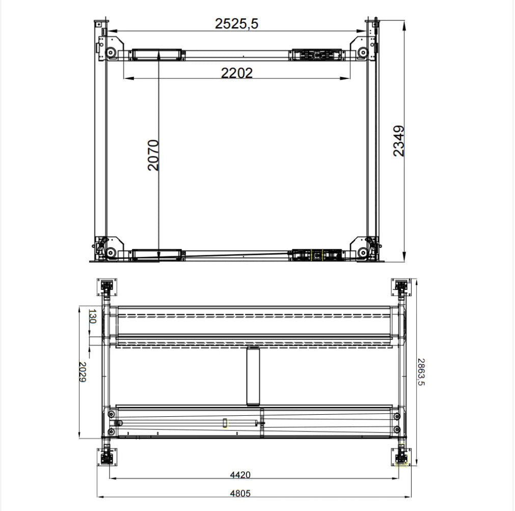Katool KT-4H950 Heavy Duty Parking Lift 9,500 lbs Capacity