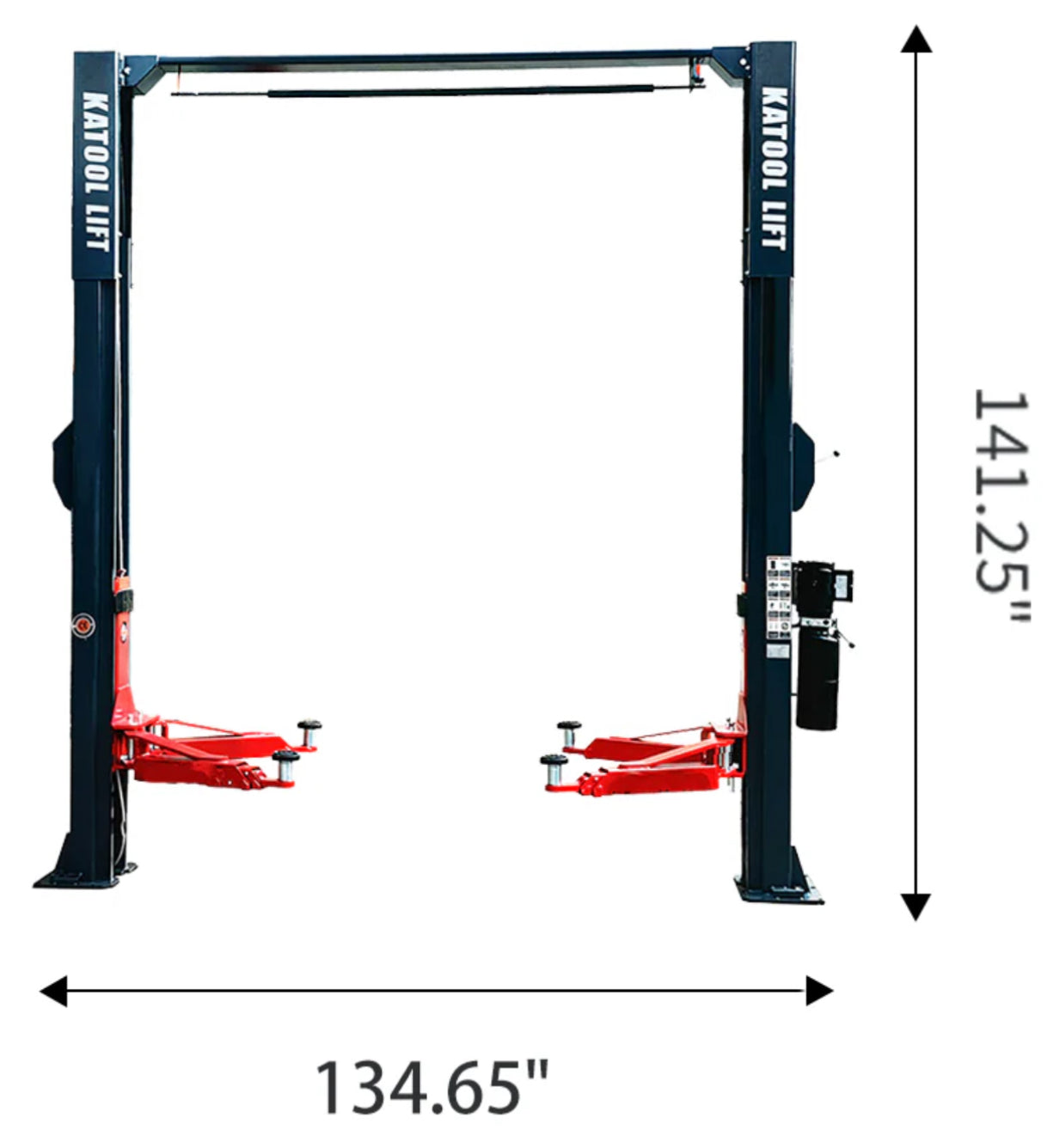 Katool KT-AS110D Two Post asymmetrical arm Vehicle Lift 11,000lbs